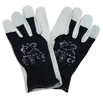 Welding Gloves TIG MIG Short Goat Leather Profi Protection Precision Weld Cotton • £9.59