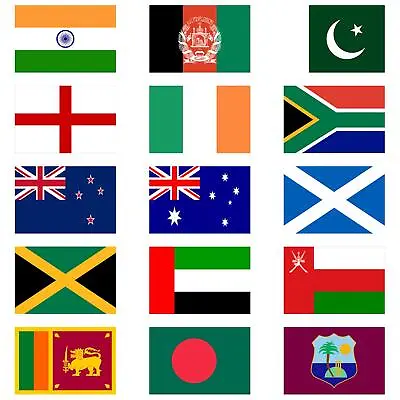 LARGE Flags Cricket World Cup Teams Country National Sports Football 5x3FT UK • £4.29