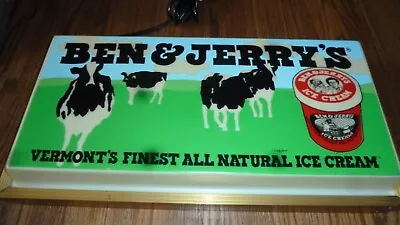 Ben And Jerry's Ice Cream Sign Vintage Store Display Rare • $750