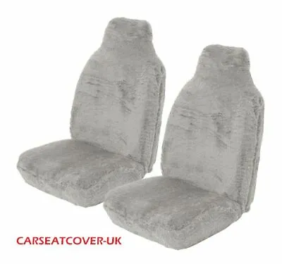 For VOLVO Luxury GREY SHEEPSKIN Car Seat Covers V40 V50 V60 V70 V90 S40 S60 • $52.21