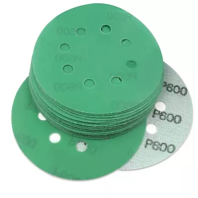 50PCS 5 In 600 Grit Wet Dry Sanding Discs Hook And Loop Orbital Sander Sandpaper • $17.38