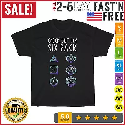 Funny Check Out My Six Pack Dice For Dragons D20 RPG Gamer T Shirt Men Women New • $10.99