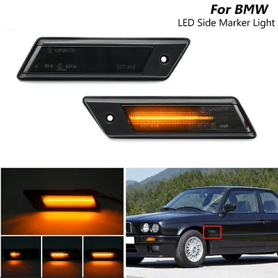 Sequential Smoke LED Side Indicator Light For BMW E30 E28 E24 E23 3 5 6 7 Series • $29.69