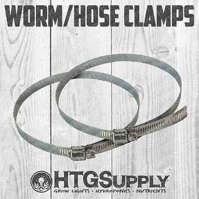 PAIR 6  Inch Worm Hose Duct Clamps 4 Flexible Ducting  • $2.50