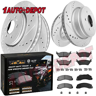 Front Rear Drilled Disc Brake Rotors Pads Kit For Ford F-150 2012-2020 F150 • $289.84