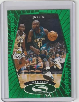 Glen Rice 1998-99 UD Choice Staruest Green #SQ3 Hornets Heat Lakers • $2.50