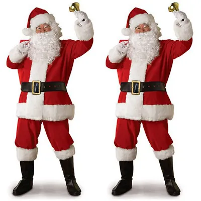 £16.45 • Buy Santa Claus Suit Costume Father Christmas Outfit Velvet Fancy Dress Party L-XXL