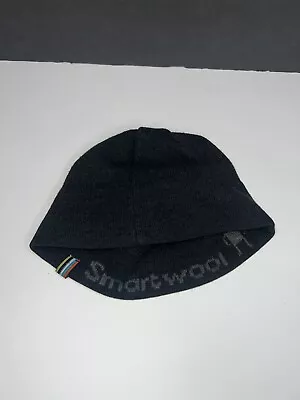 Smartwool Merino Wool Blend Beanie Skull Cap Hat One Size Gray Logo Unisex • $18.99