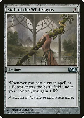 MTG Staff Of The Wild Magus [Magic 2014 Lightly Played] • £1.55