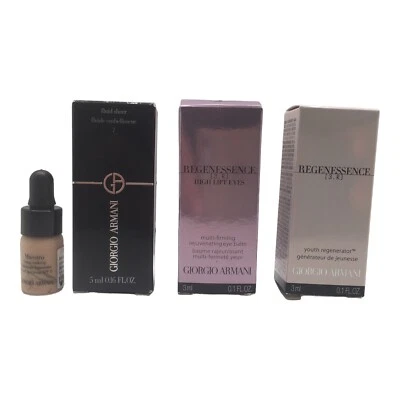 $39 • Buy 4 HTF Rare Giorgio Armani Regenessence 3.R Eye Rejuvenating Serum & Sample Lot