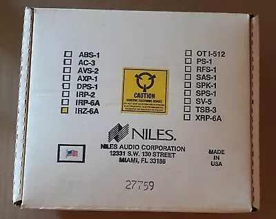 Niles IRZ-6A Zonable IR Repeater System - Genuine Original & BRAND NEW! • $75.95