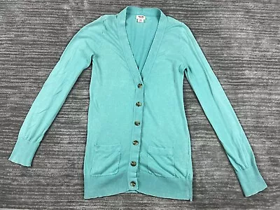 Mossimo Supply Co Sweater Womens Medium Green Button Up Cardigan Lightweight • $9.99