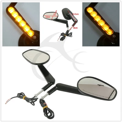 $52.99 • Buy Muscle Rearview Mirrors LED Turn Signal Fit For Harley V Rod VRSCF 2009-2017