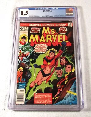 MS. MARVEL #1 ~~ CGC 8.5 ~~ Premiere Issue ~ 1st Appearance! ~~ From 1977! 😁 • $18