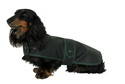 Factory Second - Dachshund Styled Waxed Waterproof Dog Coat. Made In The Uk. • £14.50