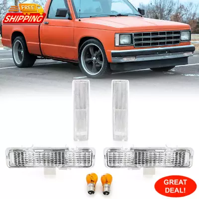 82-93 Chevy S10 Turn Signal Lights - COMBO Clear Corner Sidemarkers + Bumper • $68.85