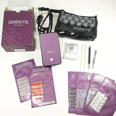 Jamberry Mini Heater With Black Bag 6 Partial Nail Sticker Wrap Sets • $42.82