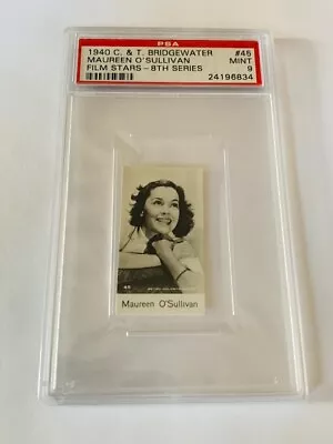 C&T Bridgewater Trading Tobacco Card 1935 PSA 9 Film Star #45 Maureen O'Sullivan • $220