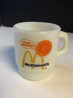 McDonald’s Fire King Anchor Hocking Milk Glass Coffee Cup Mug Vintage  • $9