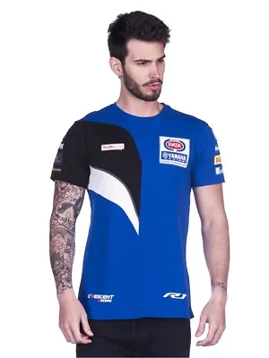 Official Cresent Pata Yamaha Racing Team T Shirt  -  17 37021 • £26.99