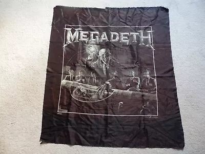 Megadeth Vintage 1990 Rust In Peace Cloth Banner Rare Hard Rock Heavy Metal • $4.25