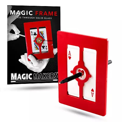 MAGIC TV CARD FRAME Close Up Pen Pass Through Solid Clear Plastic Glass Trick • $16.95
