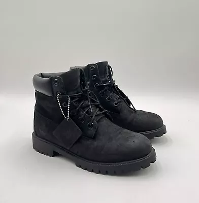 Timberlands Black Suede Boots Boys Size 5 • $17.99