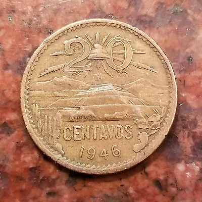 1946 Mexico 20 Centavos Coin - #b0348 • $2.69