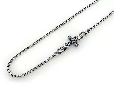 John Hardy Ashi Sterling Silver Classic Chain Cross Pendant Necklace 26 Inch • $500