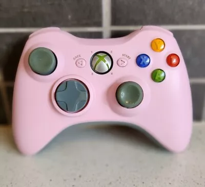 MICROSOFT XBOX 360 Wireless Controller Pink Missing Back Cover Tested + Working  • $49.95