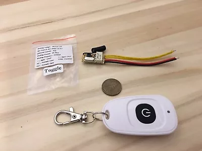 White Small RF Wireless Remote Control Momentary/Toggle/Latch 3.7 - 12v A12  • $36.32