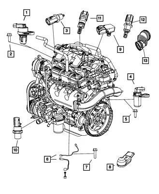 Genuine Mopar Crankshaft Position Sensor 5029811AD • $88.96