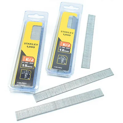 £10.79 • Buy TWIN PACK (2000x) STANLEY 12mm / 15mm  BRAD NAILS  USE WITH NAIL STAPLE GUN E/J