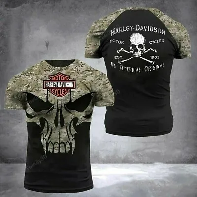 Harley--Davidson Limited Edition Men's Skull Shirt 3D All Over Print S-5XL • $22.96