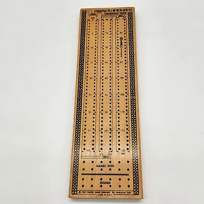 1967 Pacific Game Company Hardwood Cribbage Board 715 Hollywood CA Vintage • $15.96