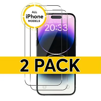 Tempered Glass Screen Protector Screen Saver For IPhone 15141367 X 11 12 XR • £2.95