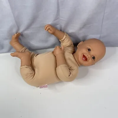 Vintage 1999 My Twinn Baby Doll Laying Down Giggling Brown Eyes 16  • $185.99