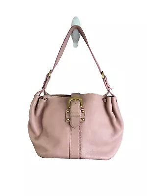 Dooney & Bourke Pink Leather Boho Hobo Shoulder Bag • $75