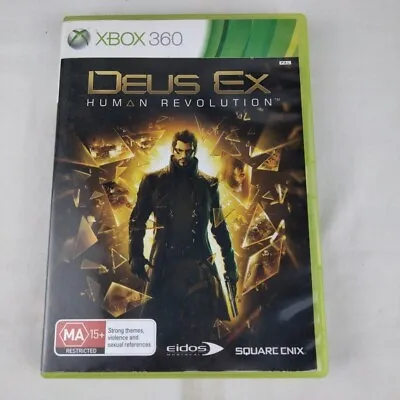 Deus Ex : Human Revolution Microsoft Xbox 360 PAL Game Complete With Manual • $10.95