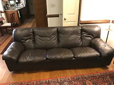 Ammannti & Vitelli Italian Large Bonheur Leather Sofa • $3500