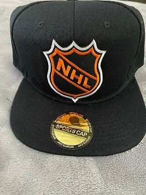 Throwback Vintage Nhl National Hockey League Orange Shield Logo Hat Cap New Nwt • $22