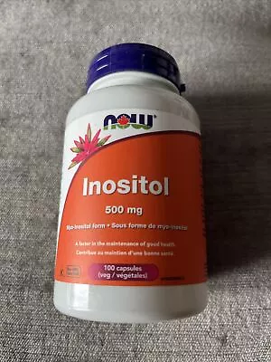 NOW Foods Inositol 500mg 100 Veg CapsulesCellular Health Membrane Function R22 • £11.99