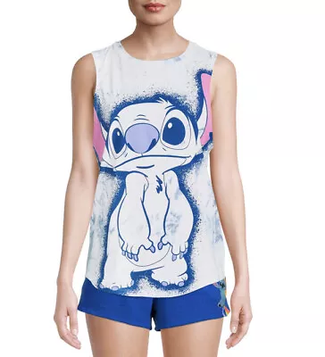 Disney Lil & Stitch Print Tank Top Marble Dye   Juniors Size S (3/5) • $12