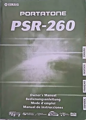 Yamaha PSR-260 Portatone Digital Keyboard Original Multi Language Owner's Manual • $59.94