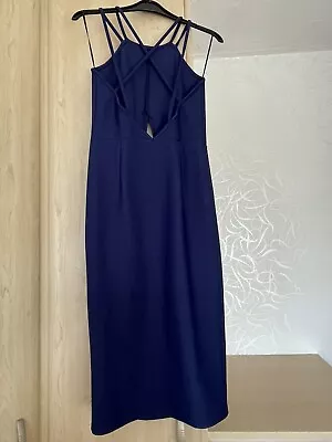 Ladies Navy Strappy Dress Medium • £2