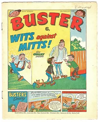 £1 • Buy Buster Comic 14th February 1976 Chalky Fishboy Rent-a-ghost Chalky Ivor Lott 