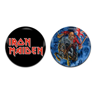 2x Iron Maiden Band Rock Heavy Metal 25mm / 1 Inch D Pin Button Badges • $2.33