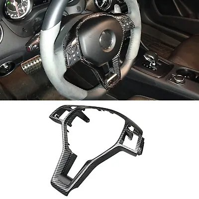 For Benz W204 C-Class Carbon Fiber Look AMG Style Steering Wheel Trim Cover • $31.49