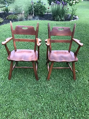 Cushman Colonial Creations Crown Back Arm Chairs • $275