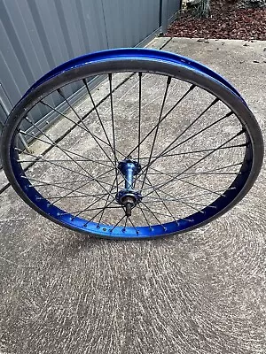 ARAYA 7x BMX Blue 20 Inch Front Rim 20 X 1.75 Shimano Hub Mongoose Supermax • $64.22